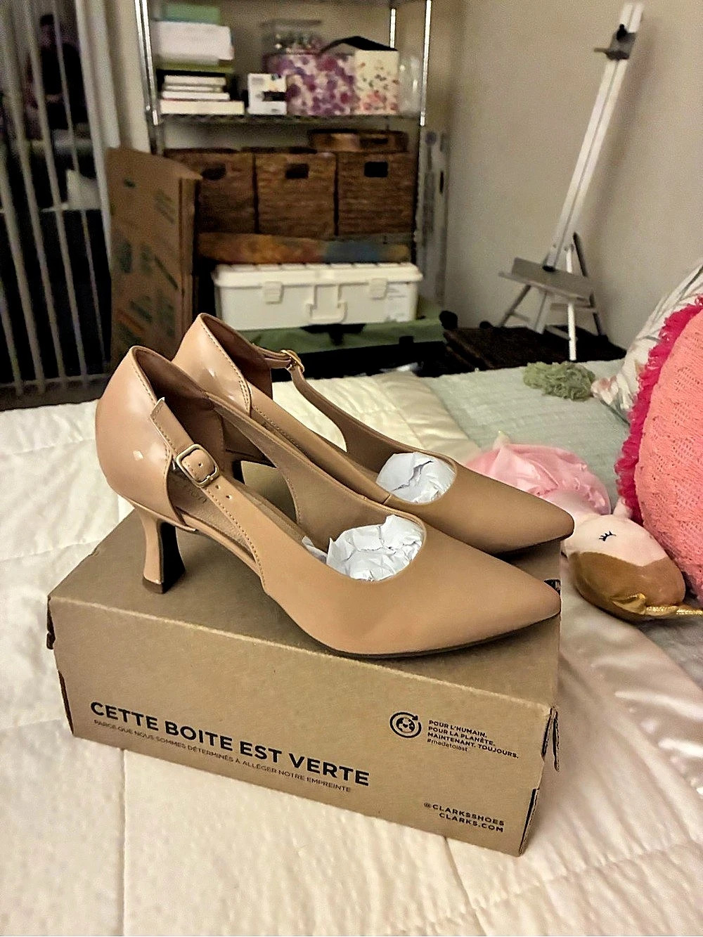 Clarks Kataleyna Rae Pointed Toe Heels Brown US 8M